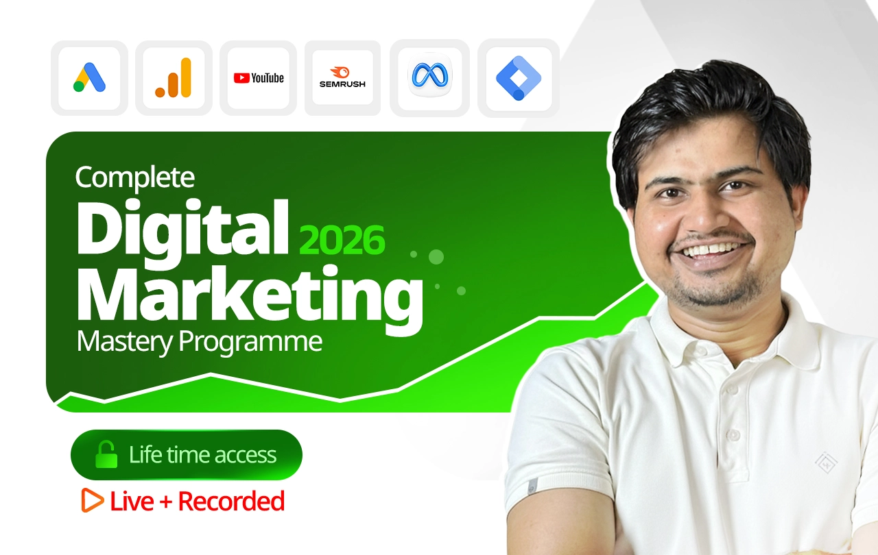 Live Digital Marketing Mastery Program (Target 10 LPA Salary)